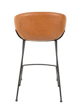 Zuiver Feston bar stool - Brown PU, SH: 65cm