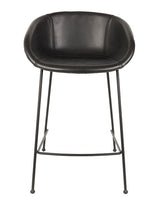 Zuiver Feston bar stool - Black PU, SH: 65cm