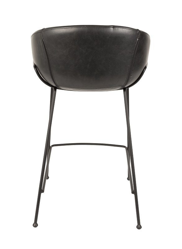 Zuiver Feston bar stool - Black PU, SH: 65cm