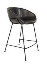 Zuiver Feston bar stool - Black PU, SH: 65cm