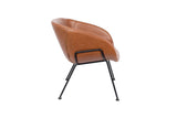 Zuiver Feston Lounge Chair - Brown Leatherette