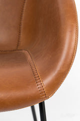 Zuiver Feston Lounge Chair - Brown Leatherette