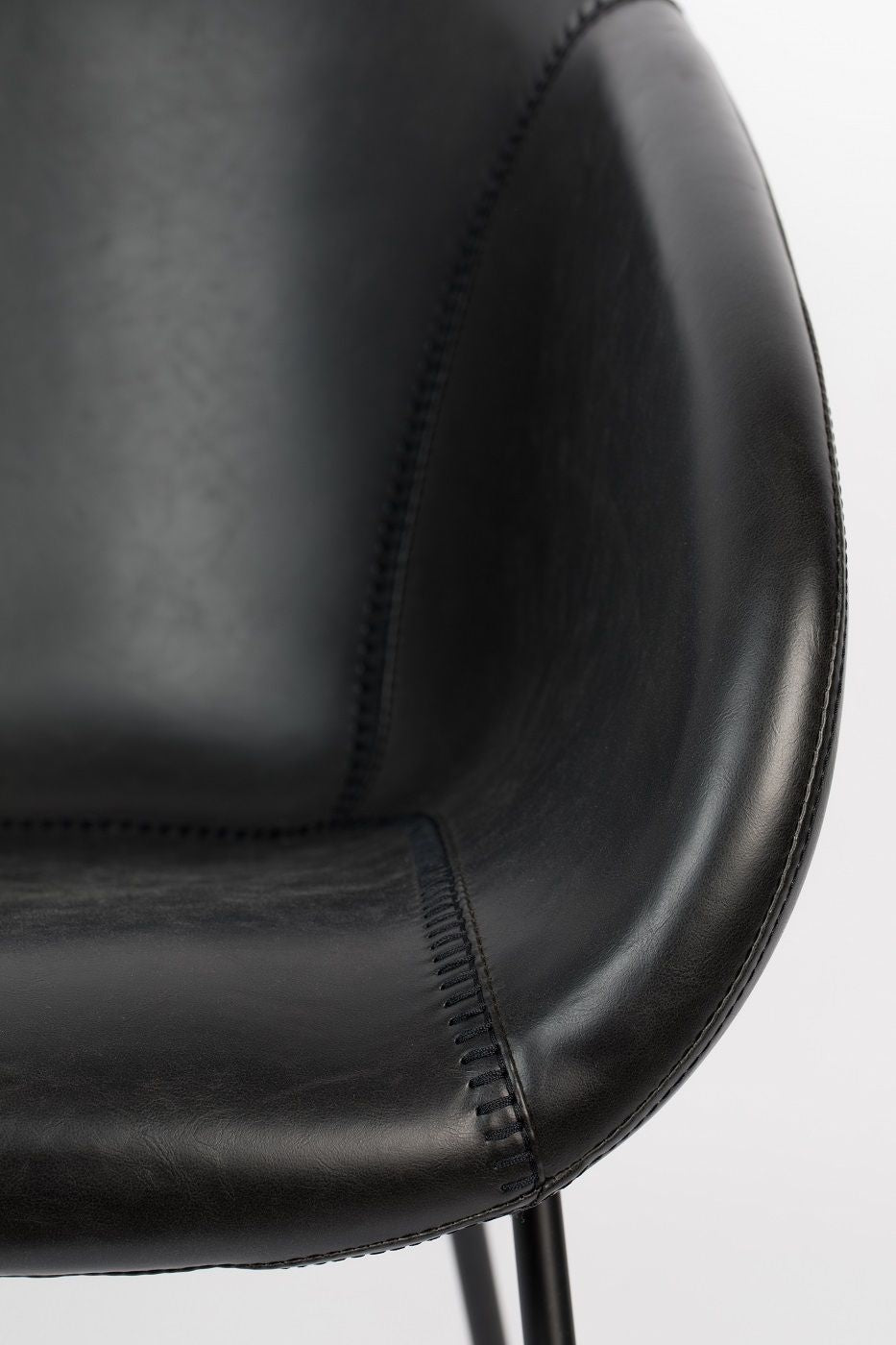 Zuiver Feston Lounge Chair - Black Leatherette