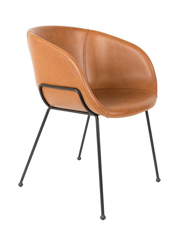 Zuiver Feston Dining Chair - Brown PU