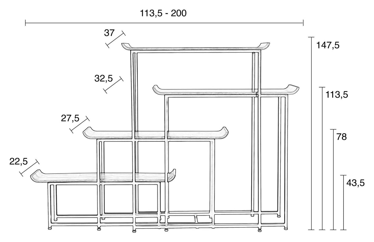 Zuiver Flodka Shelf - Black/Nature