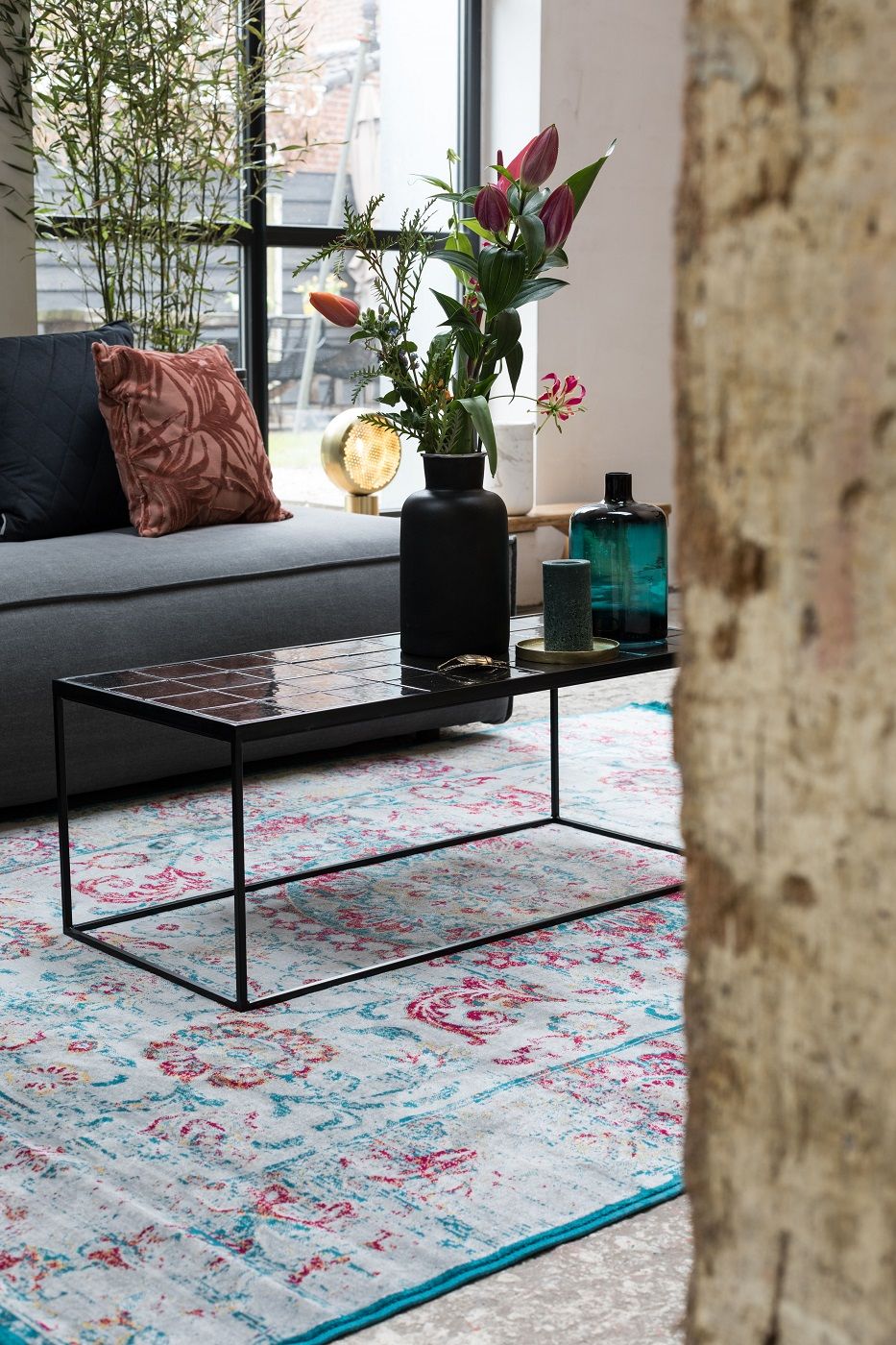 Zuiver Glazed Coffee Table 93x43 - Black