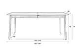 Zuiver Glimps Dining table with pull-out 180/240x90 - Nature