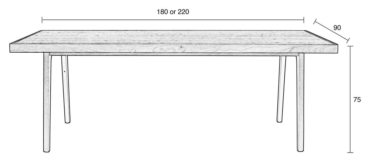 Harvest Dining table 220x90 - Natural oak veneer