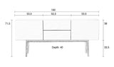 Zuiver High On Wood Sideboard - White - B:160