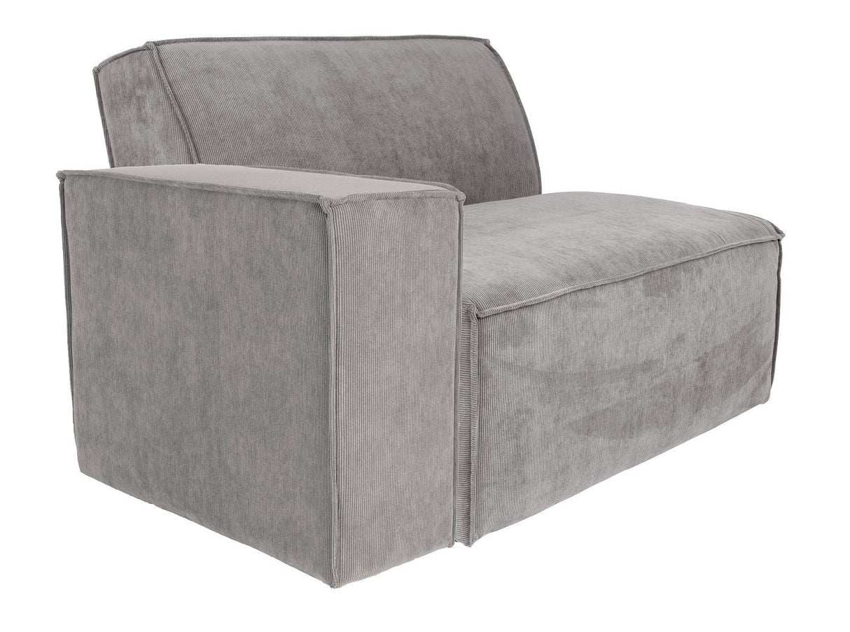 Zuiver James Modular sofa w/armrest left - Cool gray rib