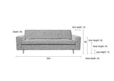 Zuiver Jean 2.5-pers. Sofa - Latte