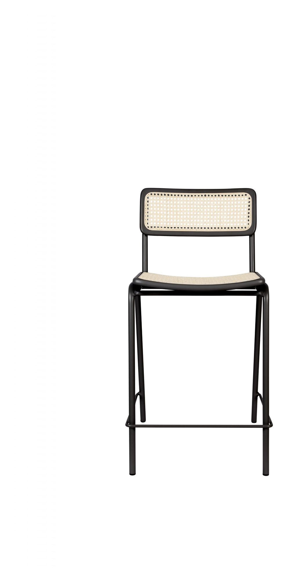 Zuiver Jort bar stool - Black/Nature, SH: 66.5cm