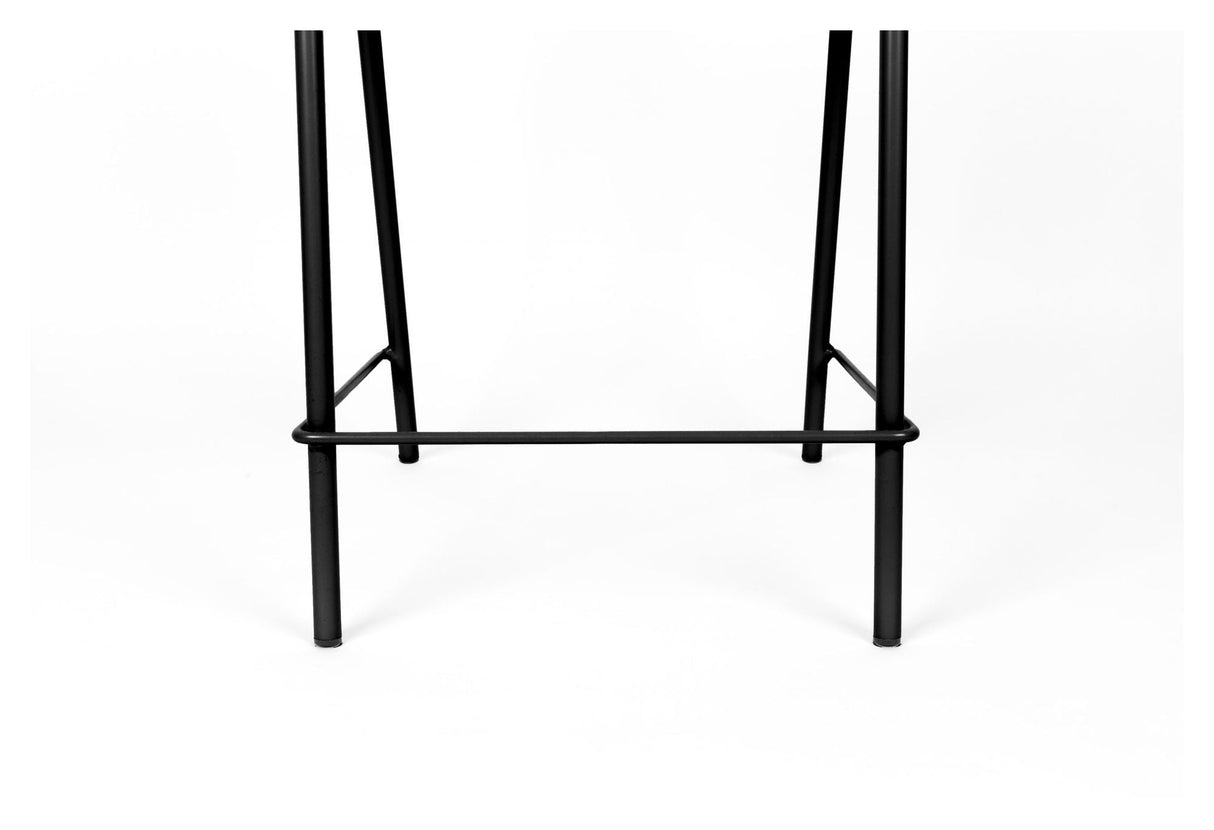 Zuiver Jort bar stool - Black/Nature, SH: 66.5cm