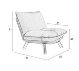 Zuiver Lazy Sack Lounge Chair - Light Gray