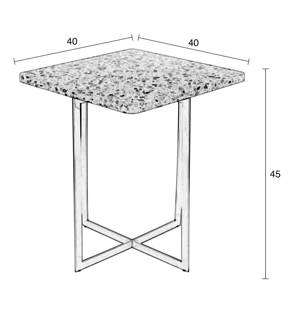 Zuiver Luigi Side Table - Green, 40x40