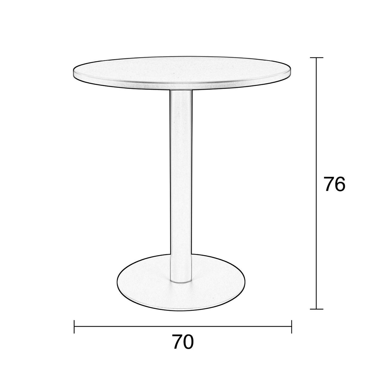 Zuiver Metsu Bistro Table Ø70 - Black