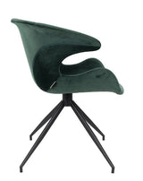 Zuiver Mia Dining chair w/armrests - Green