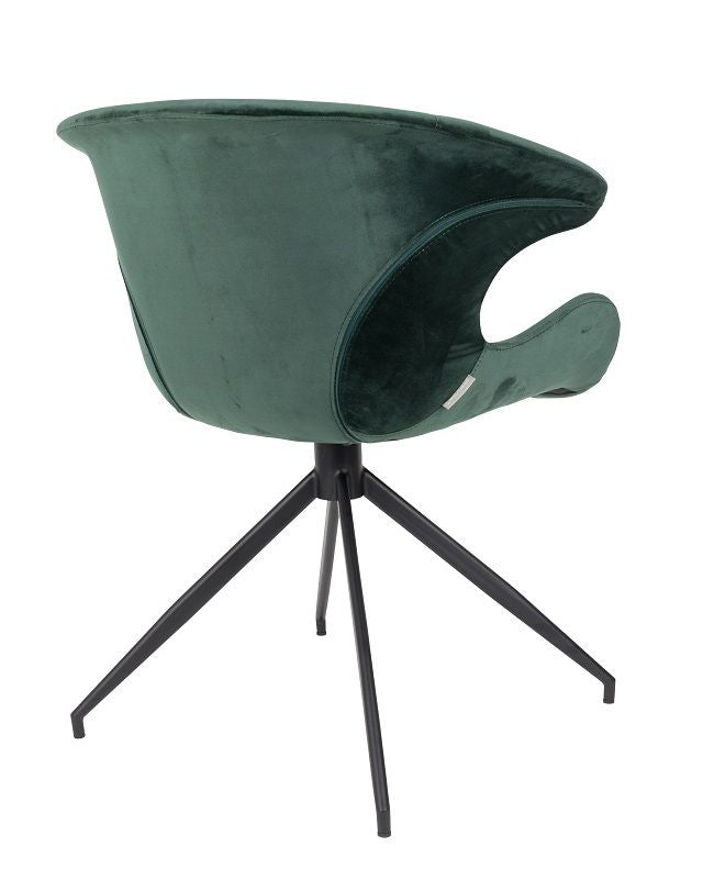 Zuiver Mia Dining chair w/armrests - Green