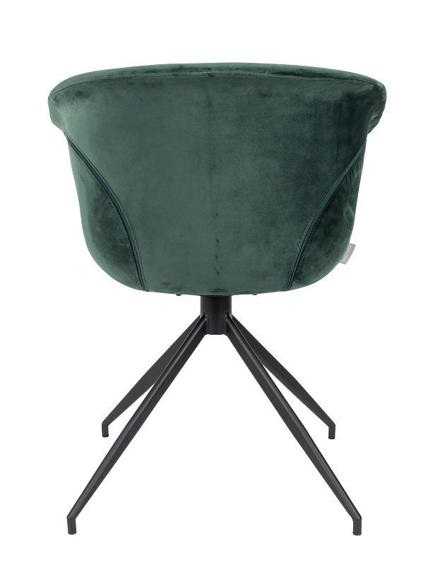 Zuiver Mia Dining chair w/armrests - Green