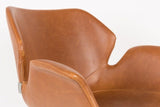 Zuiver Nikki Office chair w/armrests - Brown