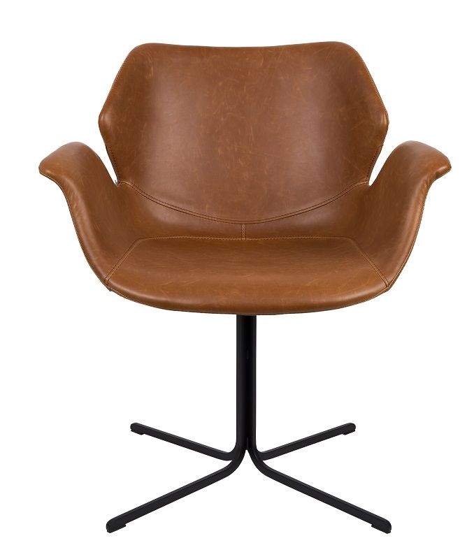 Zuiver Nikki Dining chair - Brown PU leather