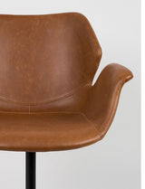 Zuiver Nikki Dining chair - Brown PU leather