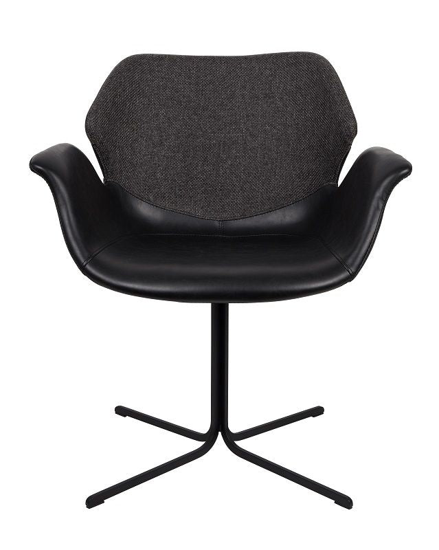 Zuiver Nikki Dining chair, Black PU seat