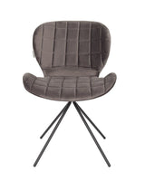 Zuiver OMG Dining chair, Gray velvet