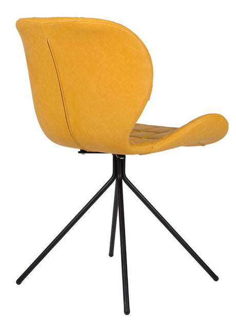 Zuiver OMG Dining chair - Yellow PU leather