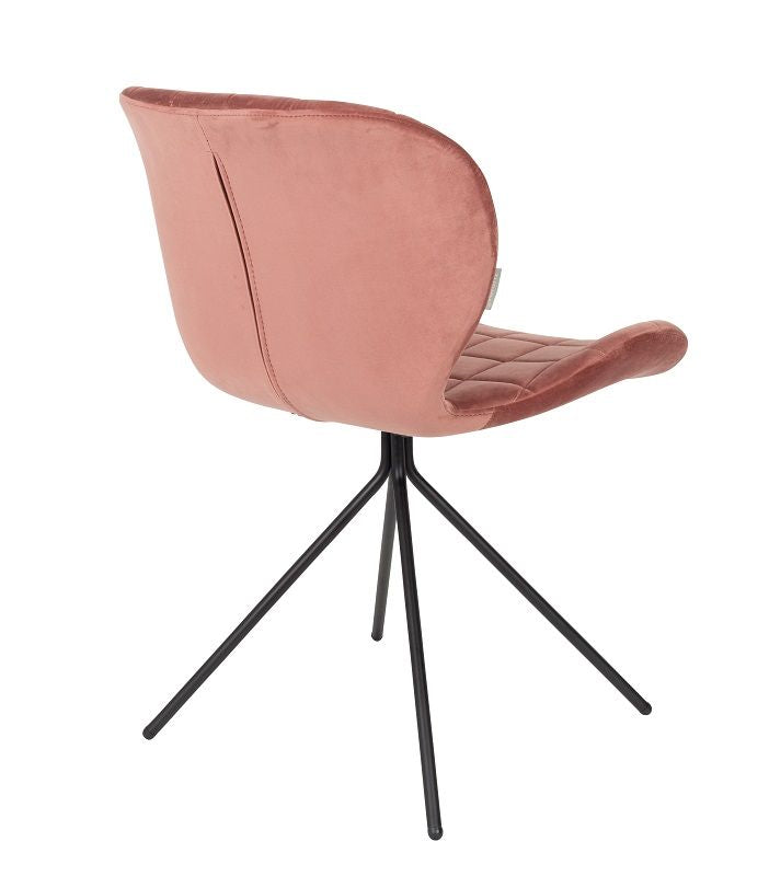 Zuiver OMG Dining chair - Old pink velvet