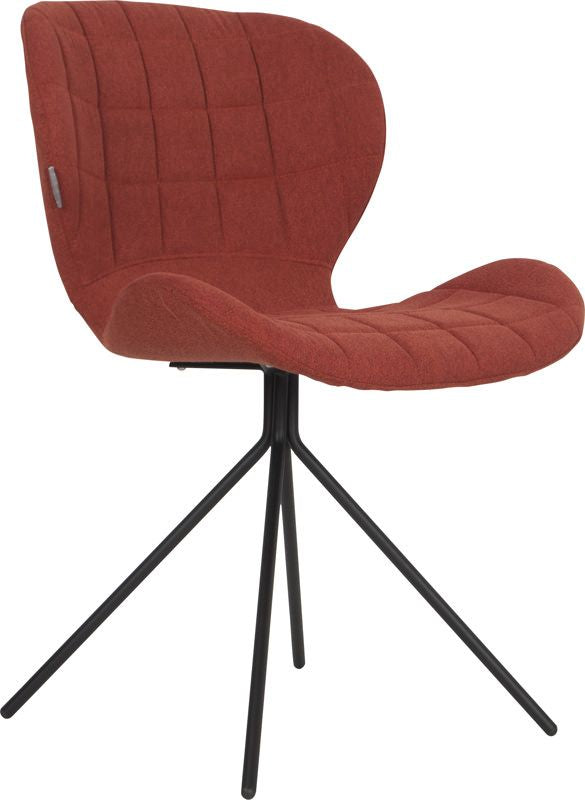 Zuiver OMG Dining chair - Orange fabric