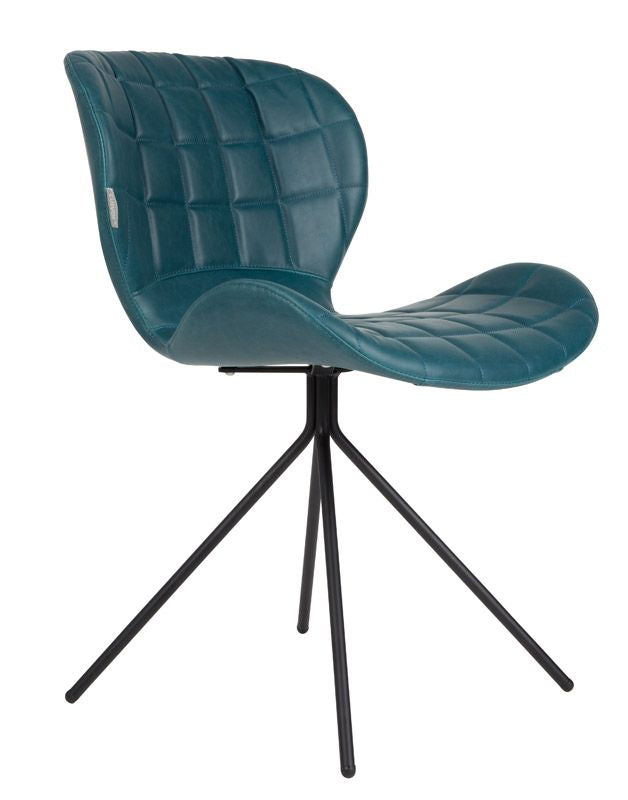 Zuiver OMG Dining chair - Petrol PU leather