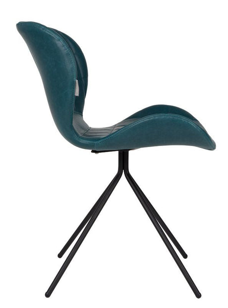 Zuiver OMG Dining chair - Petrol PU leather