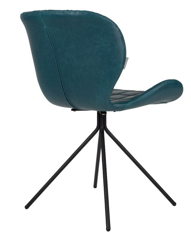 Zuiver OMG Dining chair - Petrol PU leather