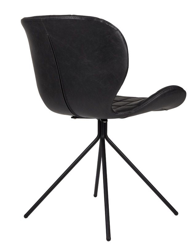 Zuiver OMG Dining chair, Black PU leather