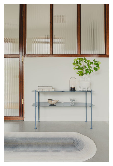 River Console Table w. shelf, L - Ocean Blue