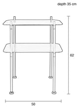 River Console table with shelf M - Rice