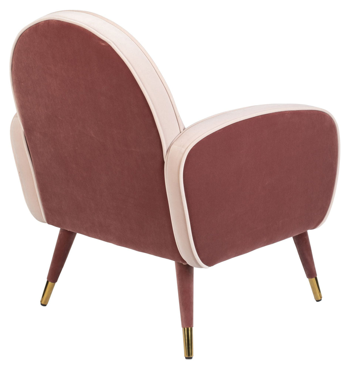 Zuiver Sam Lounge Chair - Velour Pink/White