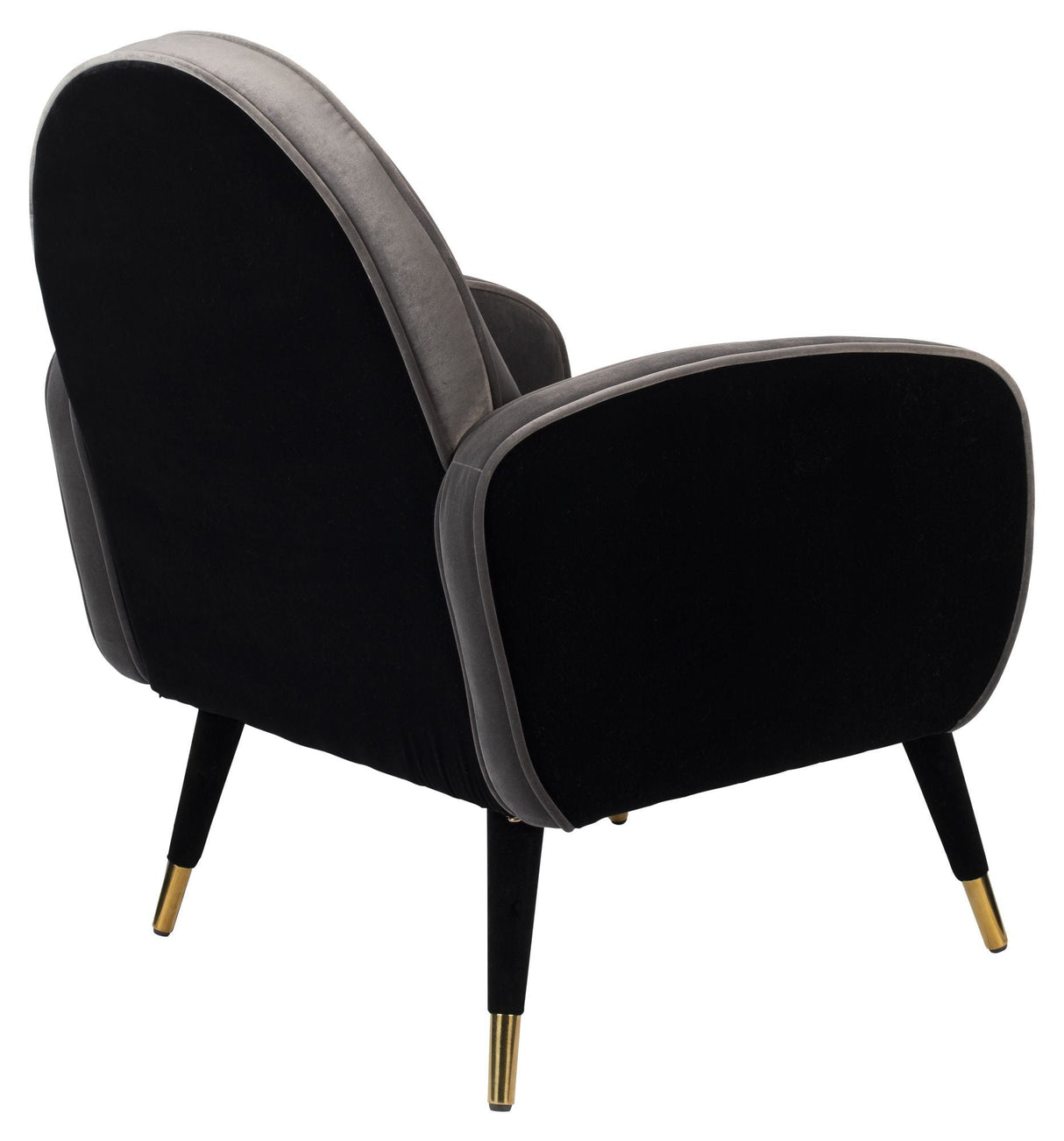 Zuiver Sam Lounge Chair - Velour Black/Gray