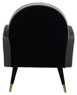 Zuiver Sam Lounge Chair - Velour Black/Gray