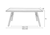 Zuiver Seth Dining Table 180x90 - Black