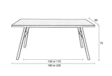 Zuiver Seth Dining Table 180x90 - Black/nature