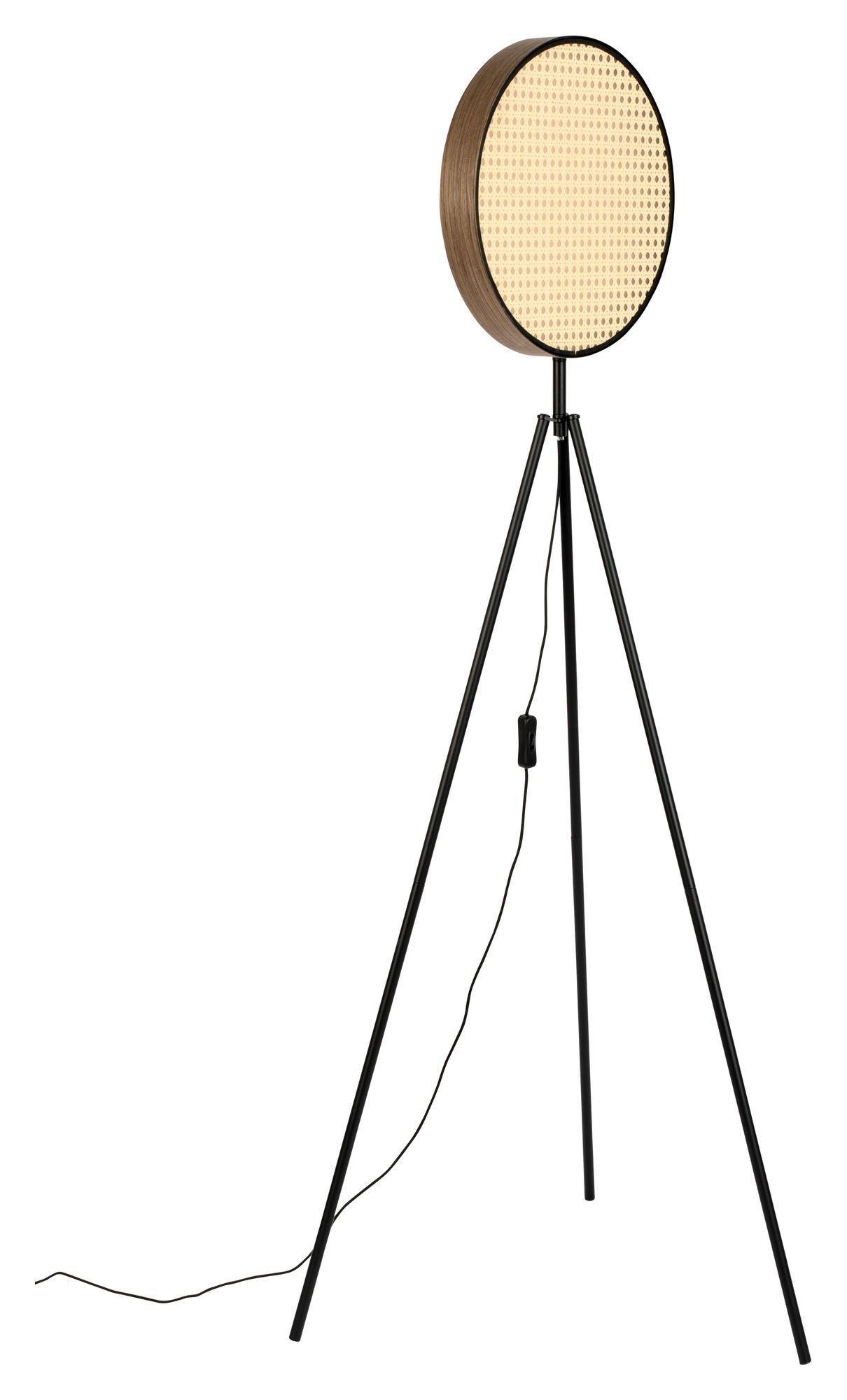 Zuiver Sien Floor Lamp - Black/Rattan