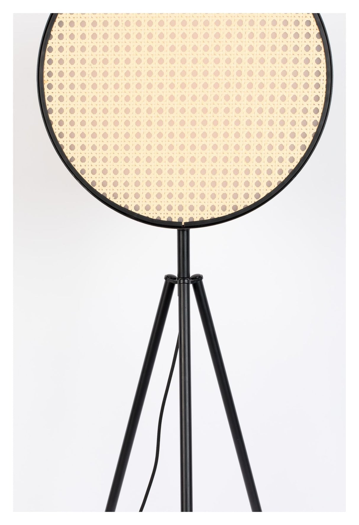 Zuiver Sien Floor Lamp - Black/Rattan