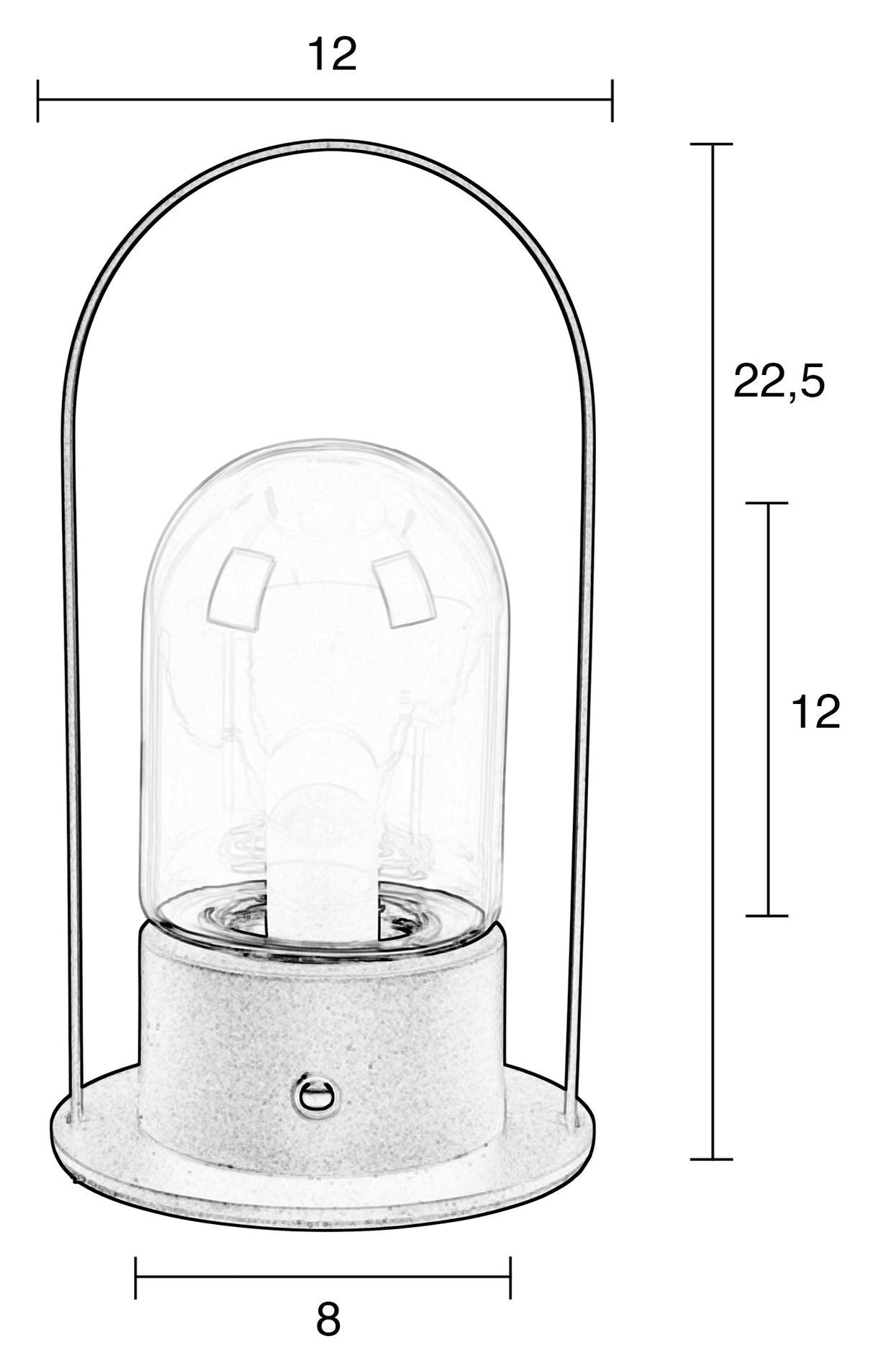 Smarty Table lamp with clear glass