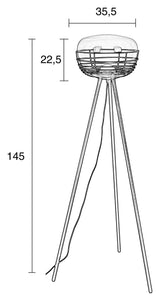 Zuiver Smokey Floor Lamp - Smoked Glass