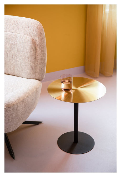 Zuiver Snow Side Table - Brushed Brass, Ø40