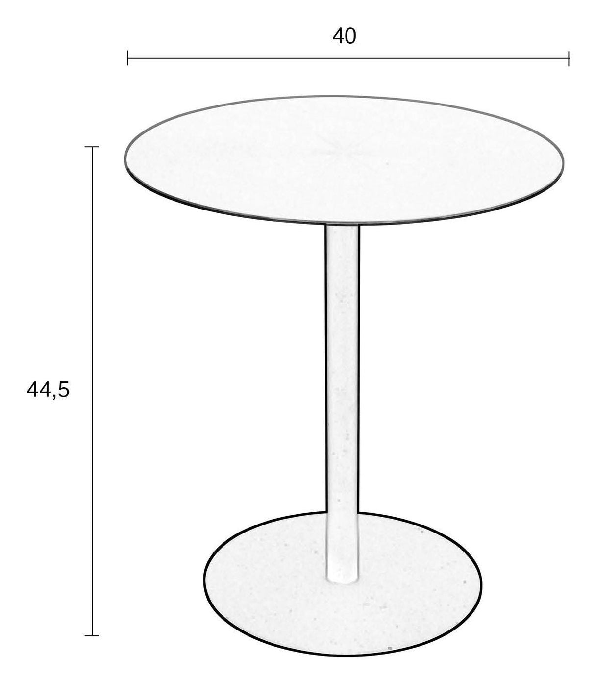 Zuiver Snow Side Table - Brushed Brass, Ø40