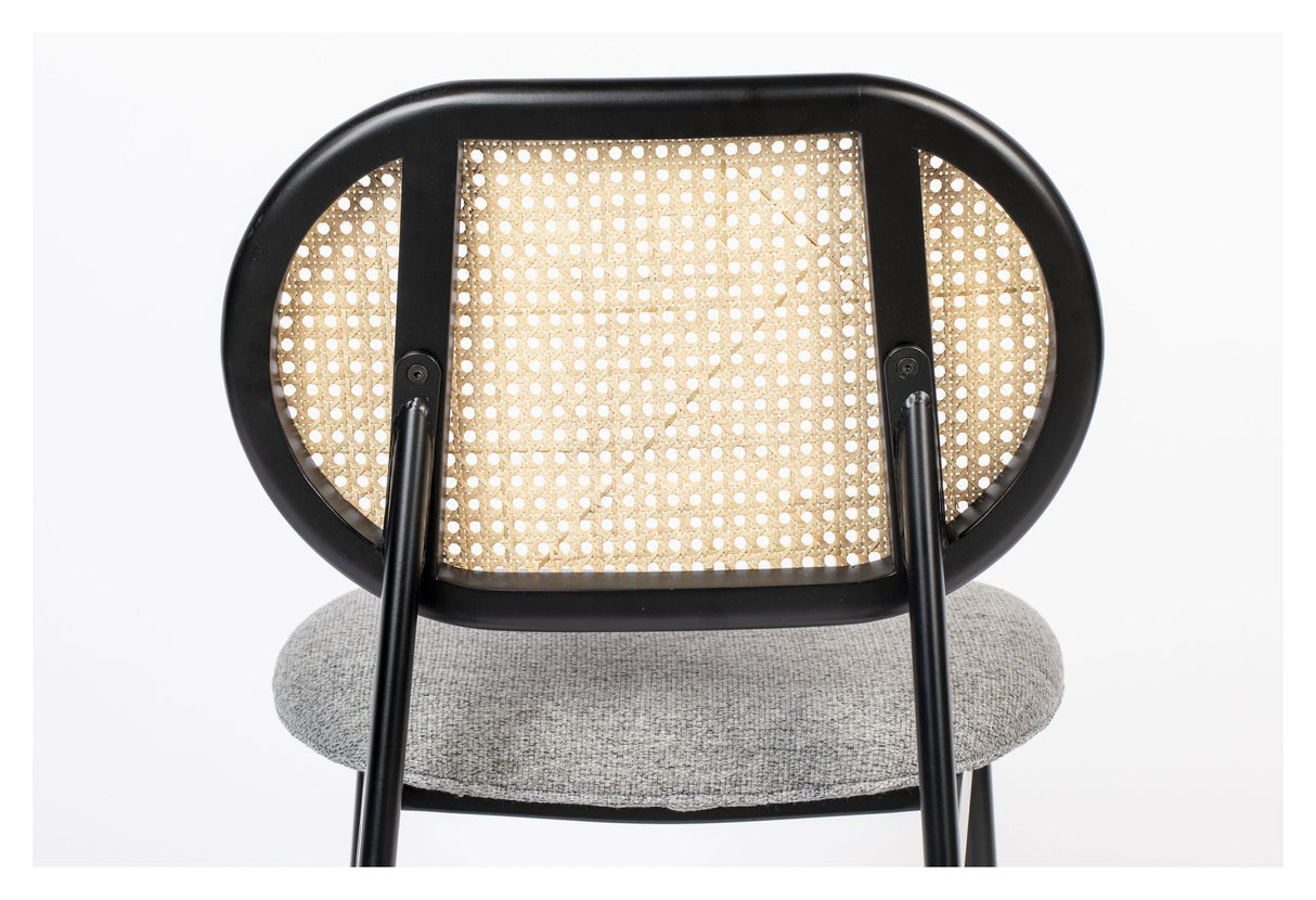 Zuiver Spike Dining Chair - Rattan/Gray