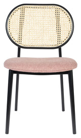 Zuiver Spike Dining Chair - Rattan/Pink